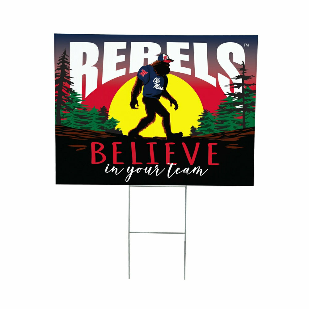 University of Mississippi Yard Sign, Bigfoot