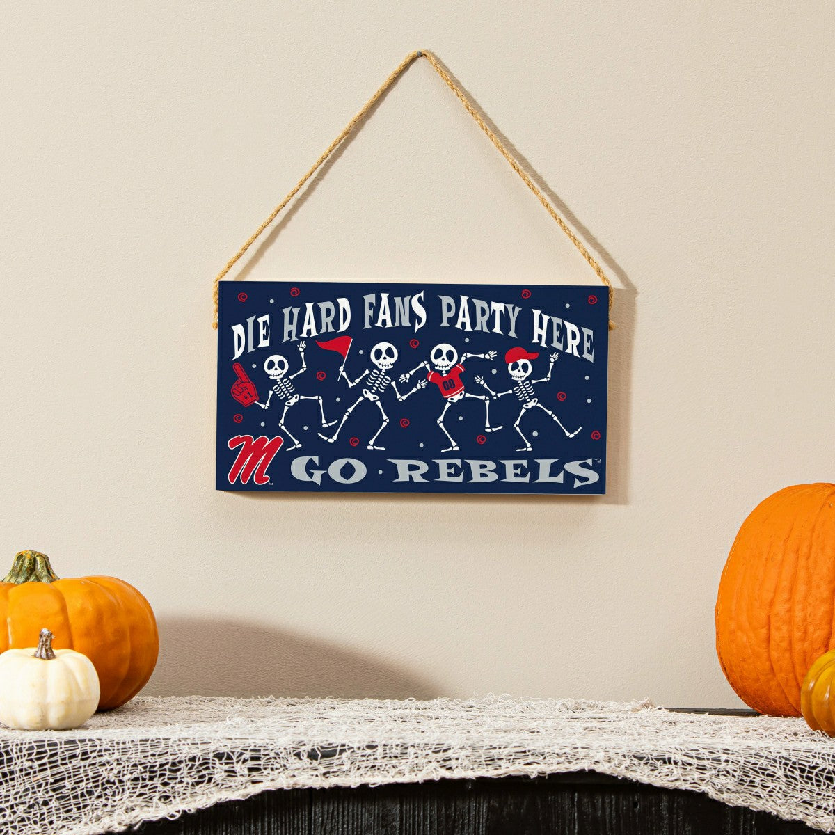 University of Mississippi Halloween Wood Wall Sign, 6x11