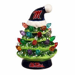 4" Mini LED Tabletop Christmas Tree, Set of 2, University of Mississip