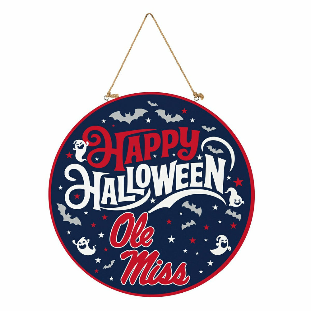 University of Mississippi Halloween Round Door Décor with Hanging Rope