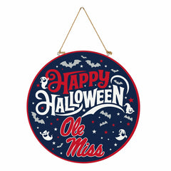 University of Mississippi Halloween Round Door Décor with Hanging Rope