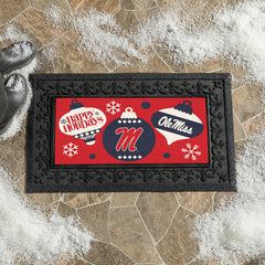University of Mississippi Holiday Flocked Coir Sassafras Switch Mat, 2