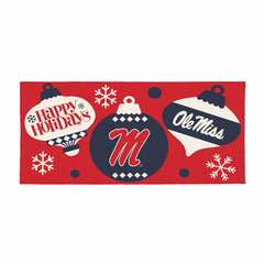 University of Mississippi Holiday Flocked Coir Sassafras Switch Mat, 2