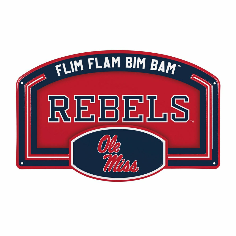 University of Mississippi USA Embossed Steel Wall Sign, 11" x 17"