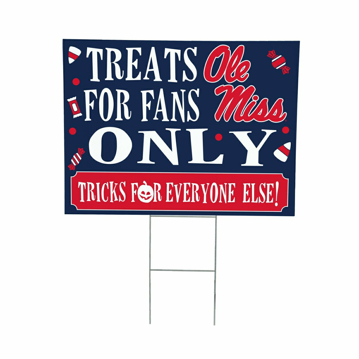 University of Mississippi Yard Sign, Halloween Treats for Fans