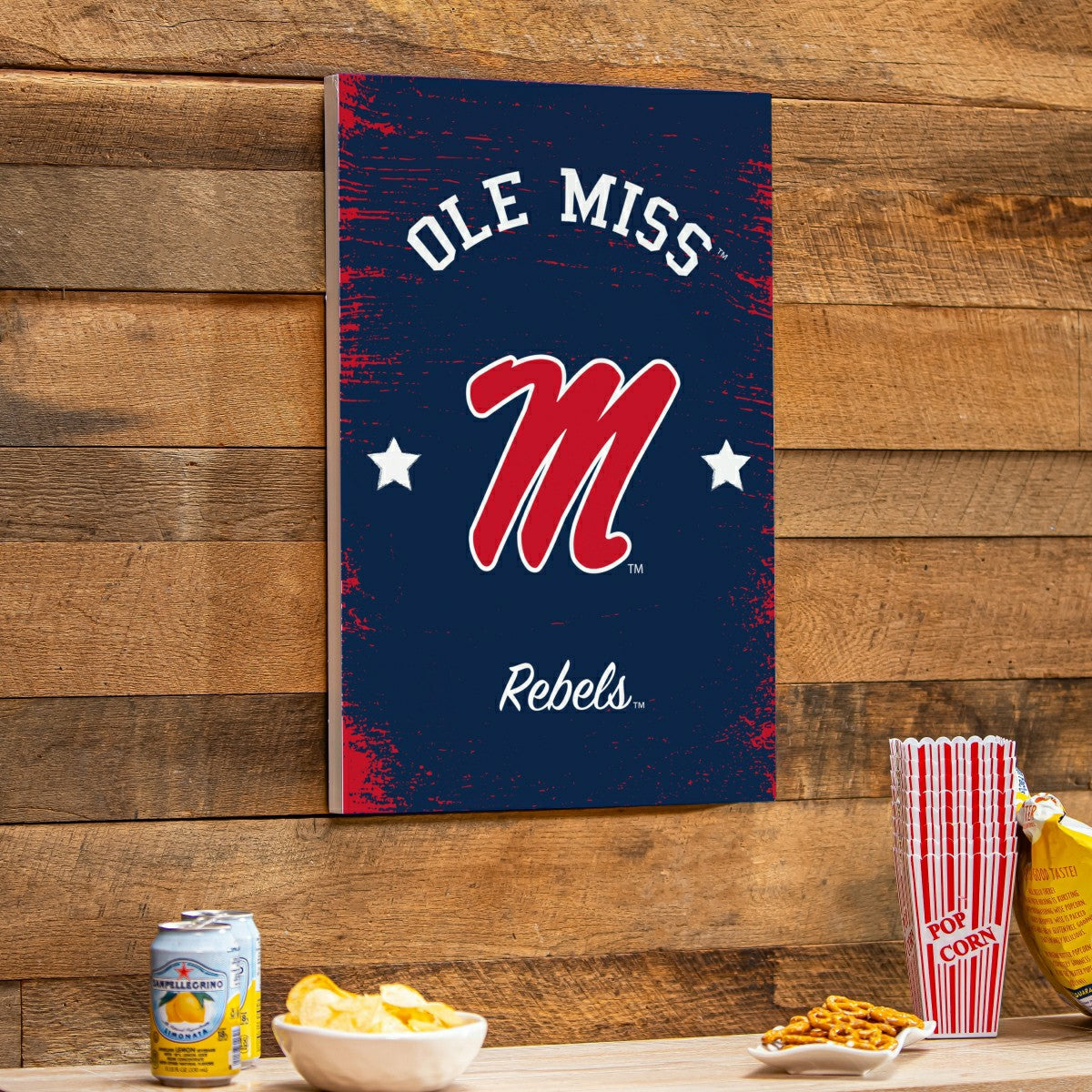 University of Mississippi Wood Wall Sign, 16x24