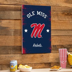 University of Mississippi Wood Wall Sign, 16x24