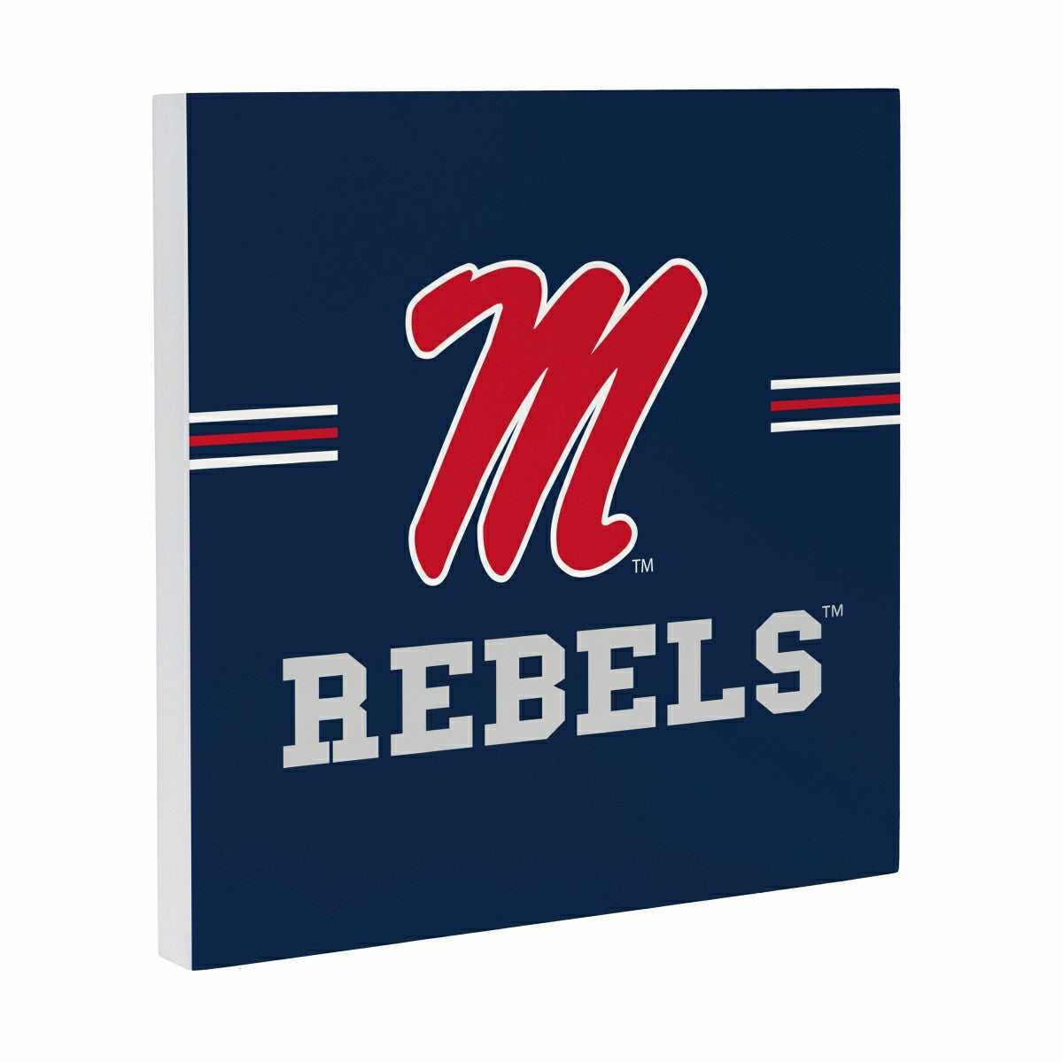 University of Mississippi Wood Wall Sign, 12x12