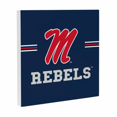 University of Mississippi Wood Wall Sign, 12x12