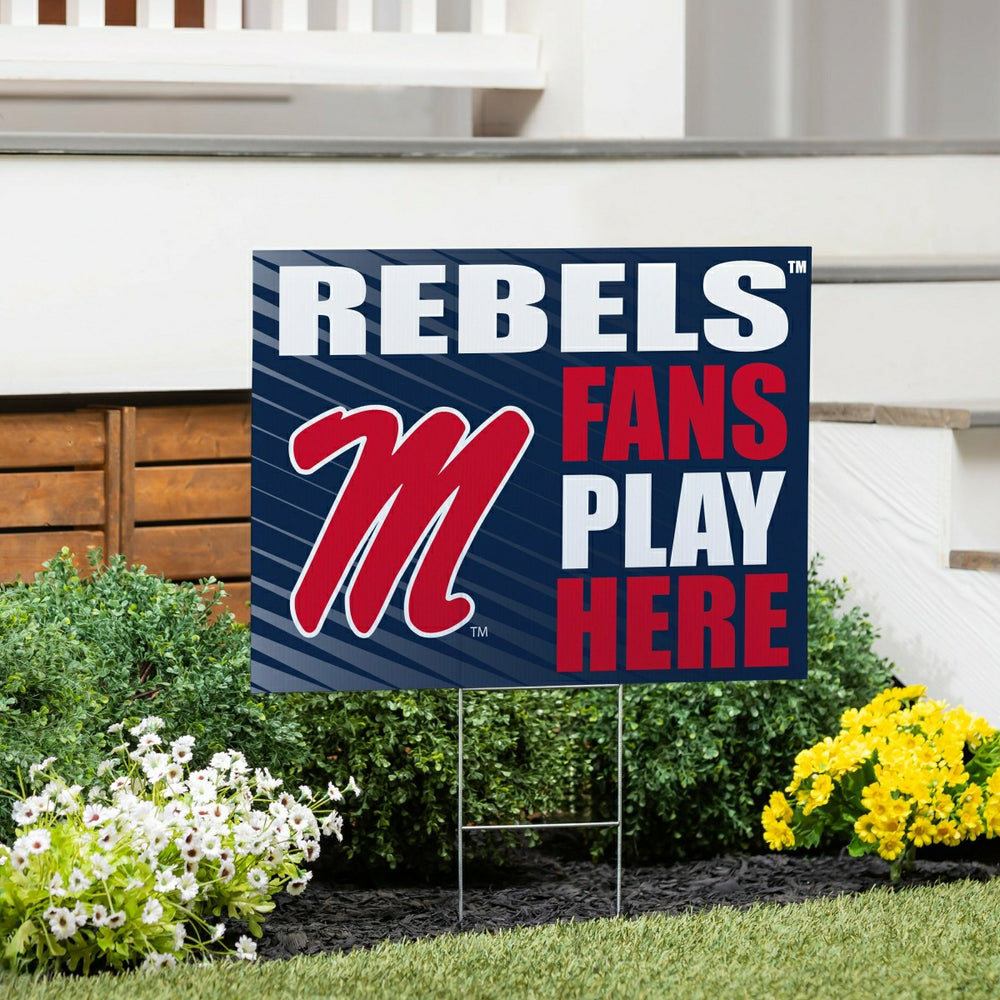 University of Mississippi Coroplast Yard Sign "Fans Play Here"
