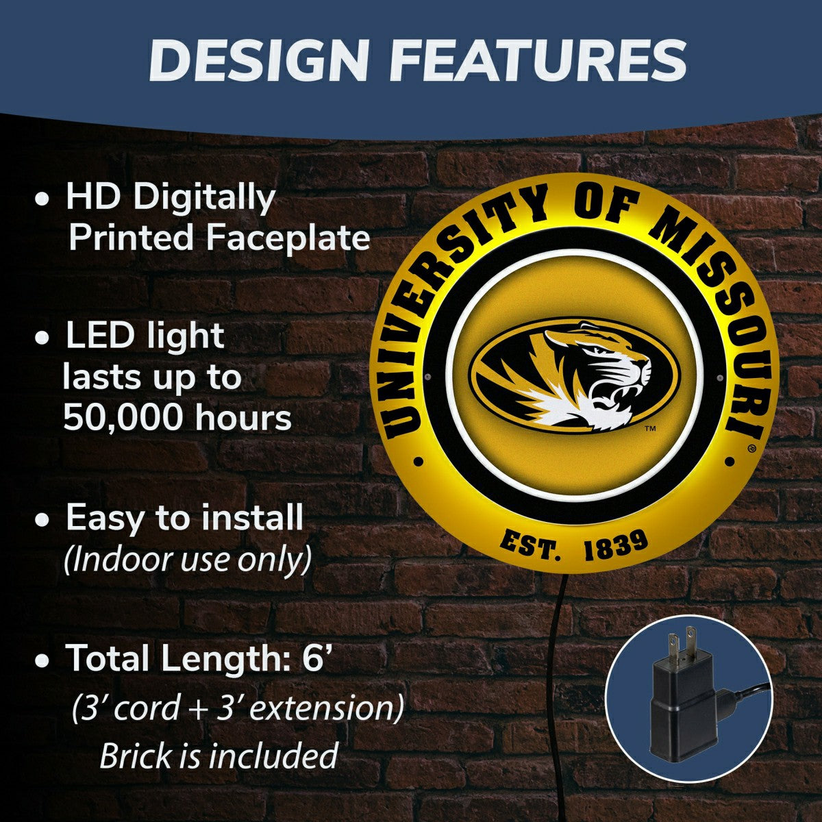 University of Missouri, Metal Lite, Round