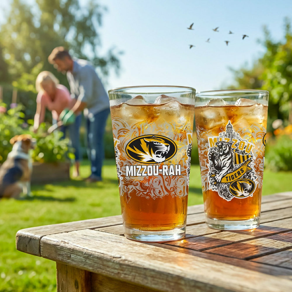 University of Missouri 16oz Glass pint, Set of 2
