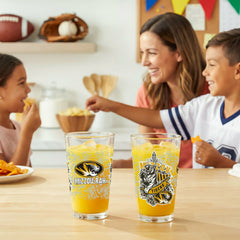 University of Missouri 16oz Glass pint, Set of 2