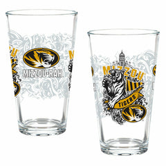 University of Missouri 16oz Glass pint, Set of 2