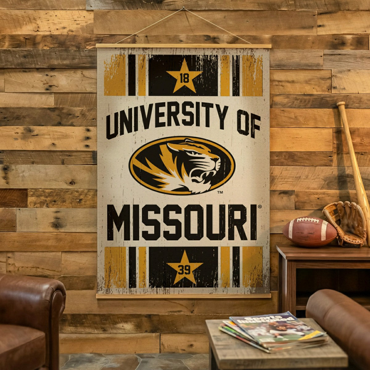 University of Missouri, Canvas Wall Tapestry, Large, 54x36