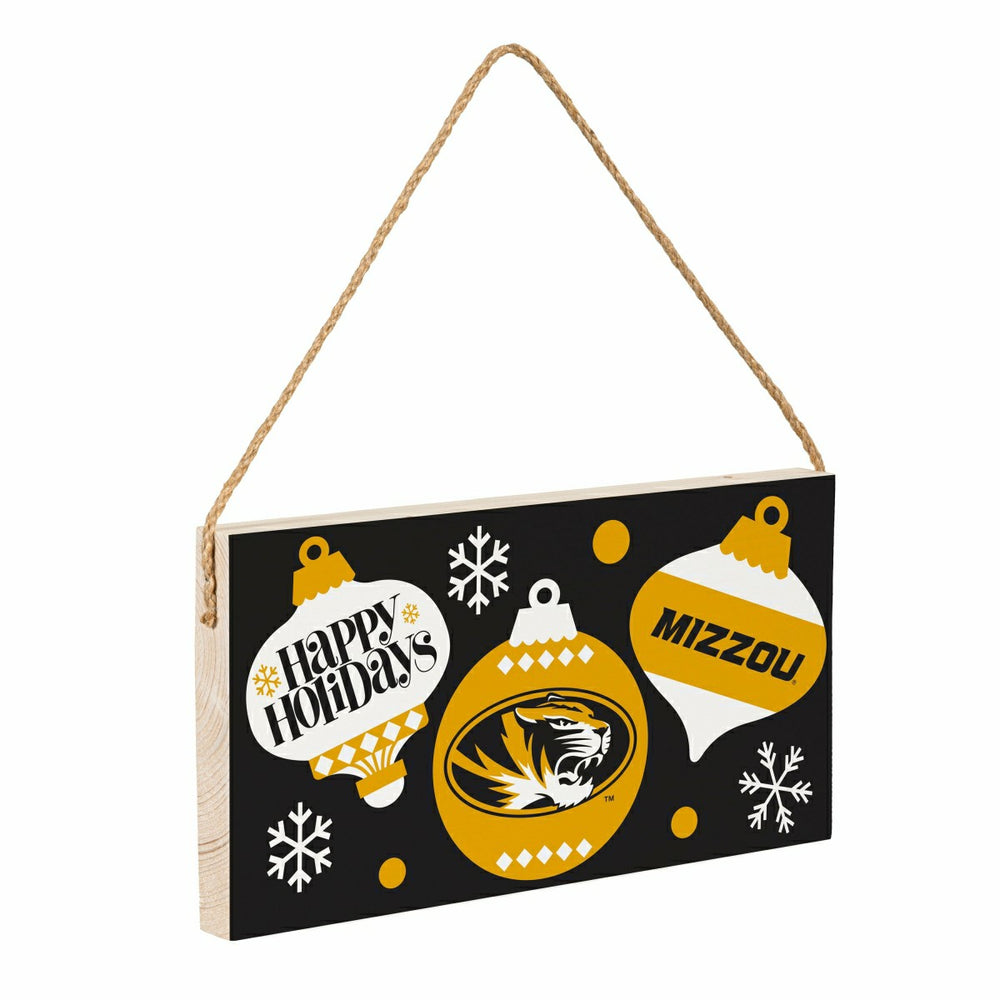 University of Missouri Holiday Wood Wall Sign, 6x11