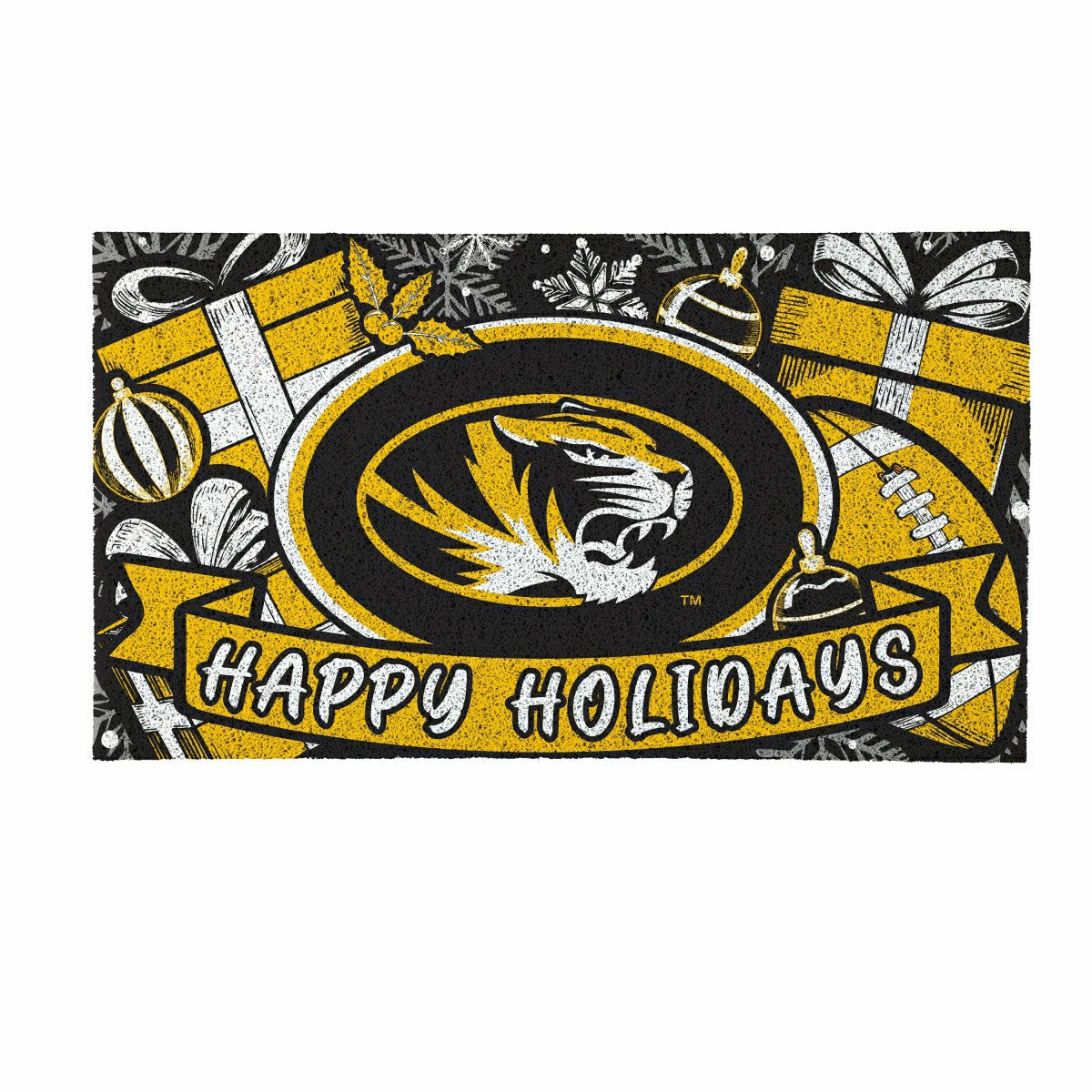 University of Missouri Holiday PVC Mat, 28"x16"