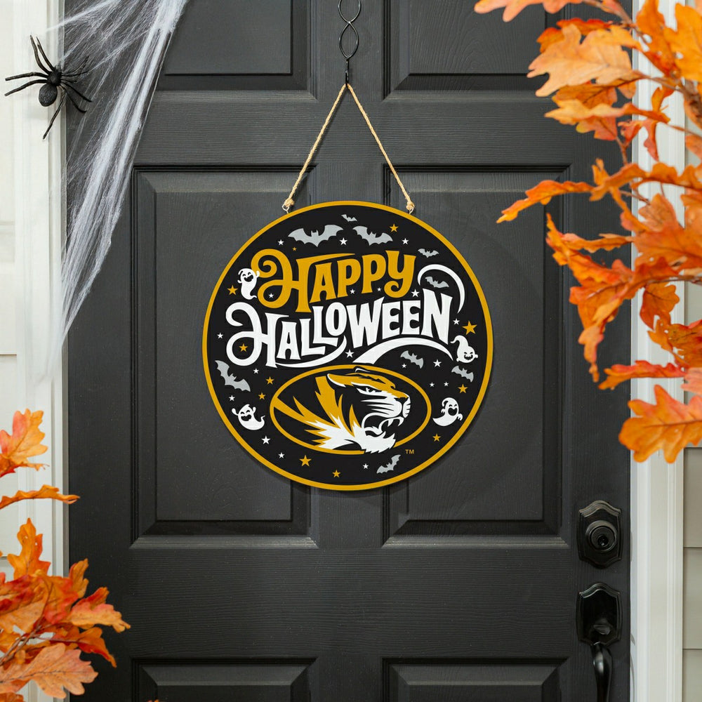 University of Missouri Halloween Round Door Décor with Hanging Rope, 1