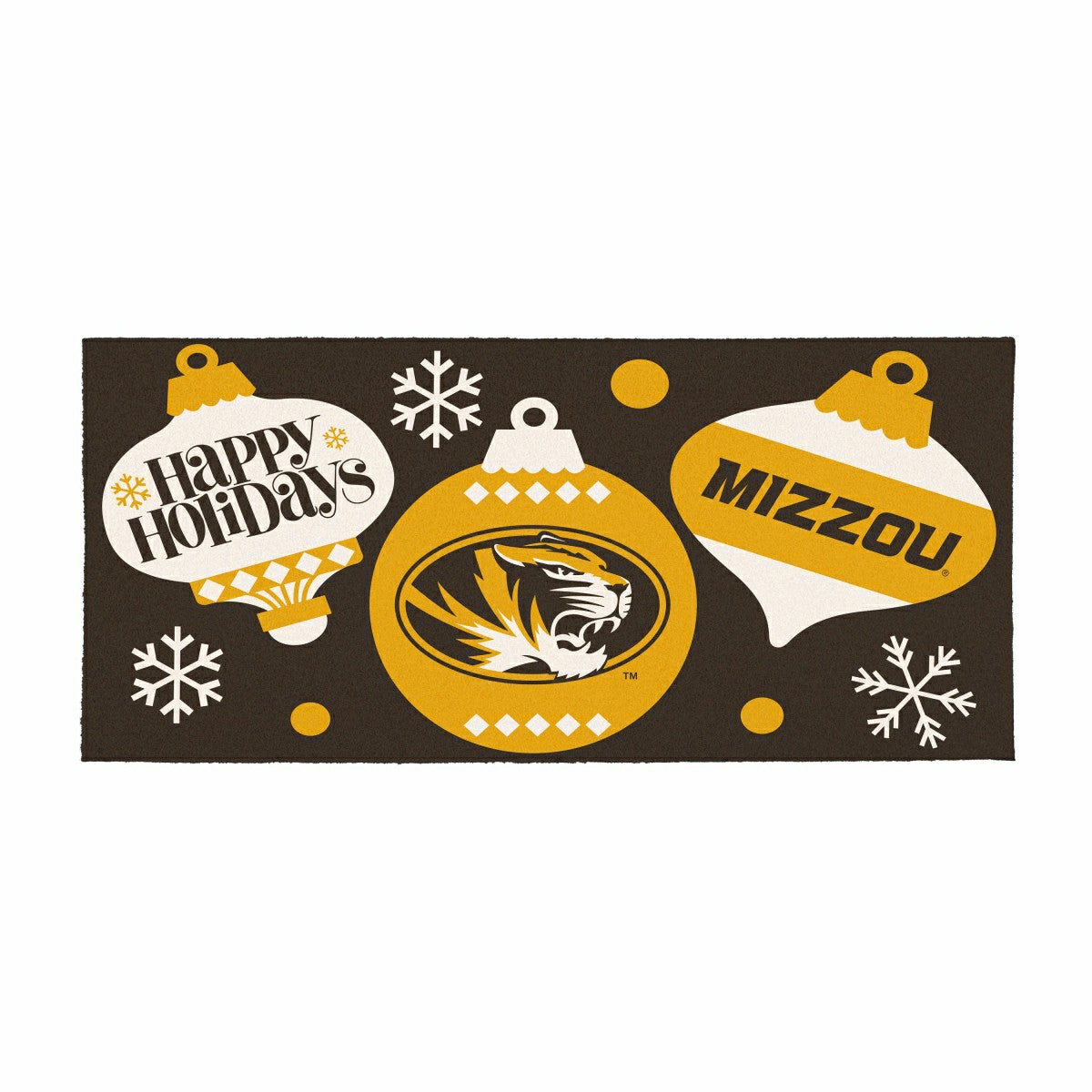 University of Missouri Holiday Flocked Coir Sassafras Switch Mat, 22"x