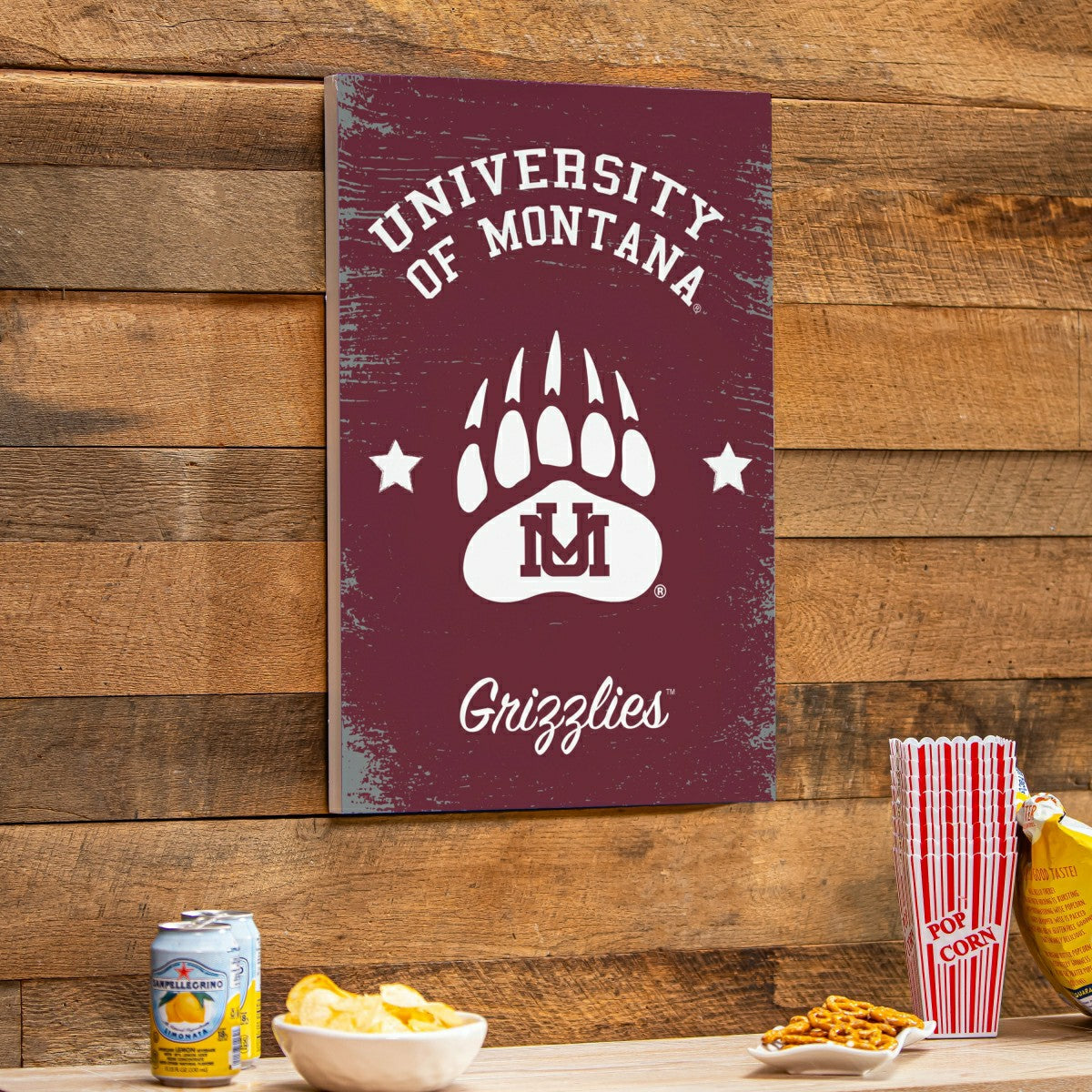 University of Montana Wood Wall Sign, 16x24