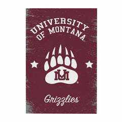 University of Montana Wood Wall Sign, 16x24