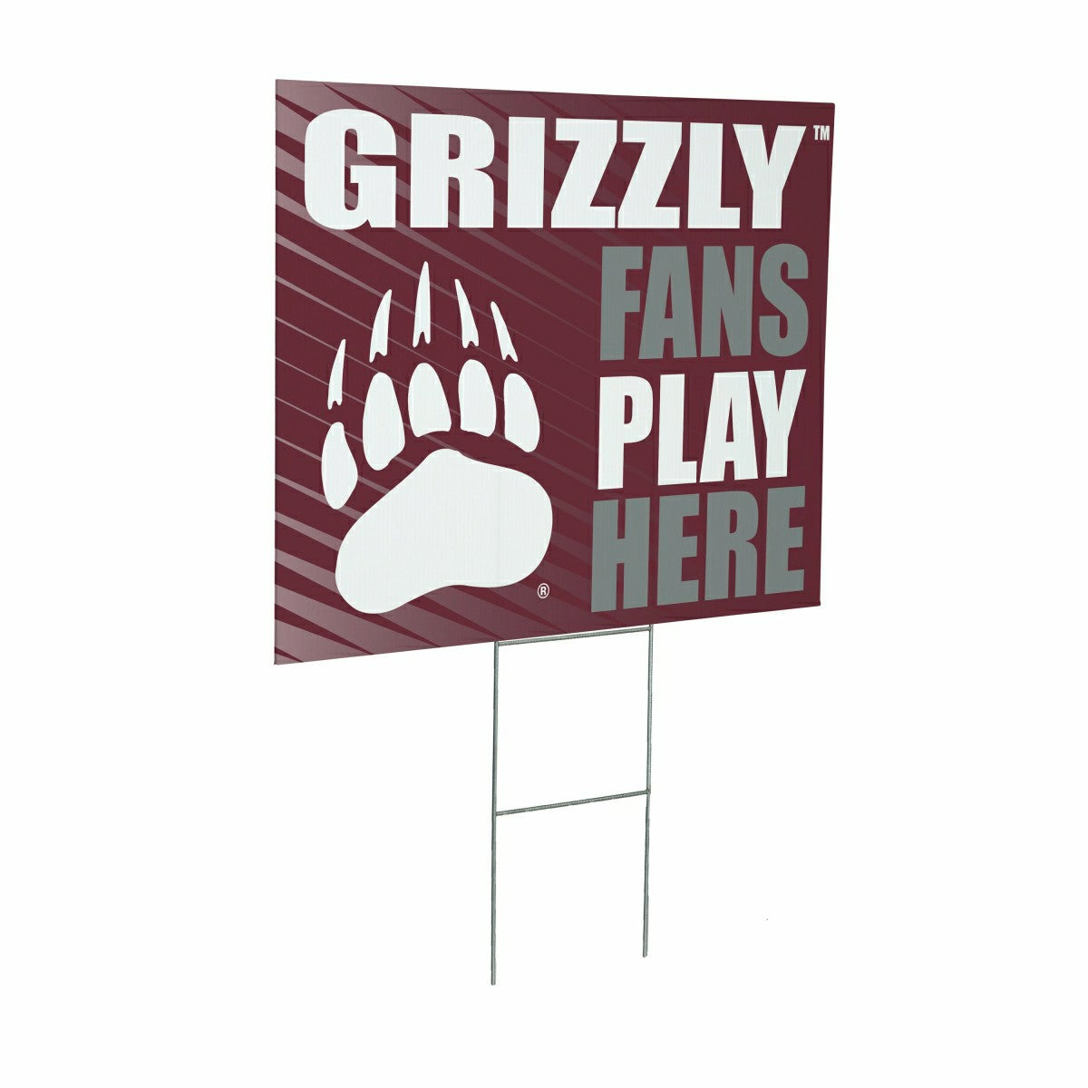 University of Montana Coroplast Yard Sign "Fans Play Here"