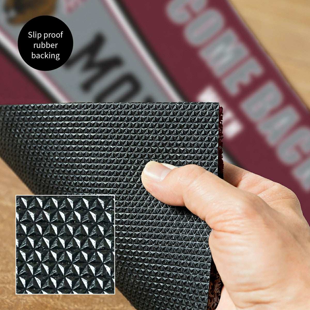 28" x 16" PVC Trapper Mat, Come Back with Tickets, University of Monta