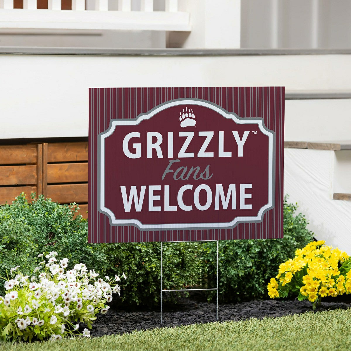 University of Montana Coroplast Yard Sign, "Fans Welcome"