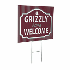 University of Montana Coroplast Yard Sign, "Fans Welcome"