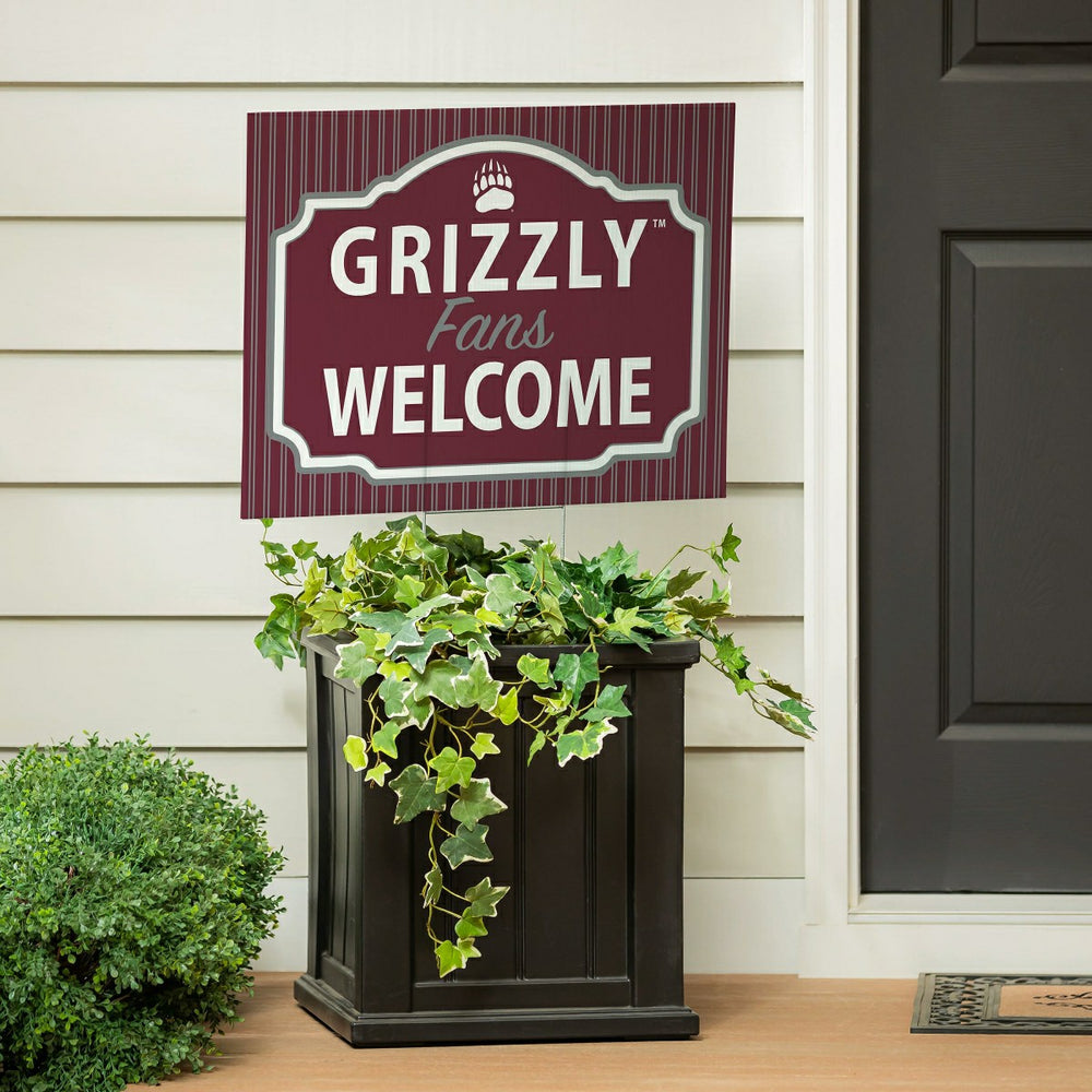 University of Montana Coroplast Yard Sign, "Fans Welcome"