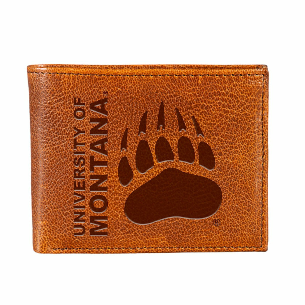 University of Montana, Embossed 100% Genuine Tumbled Leather Passcase