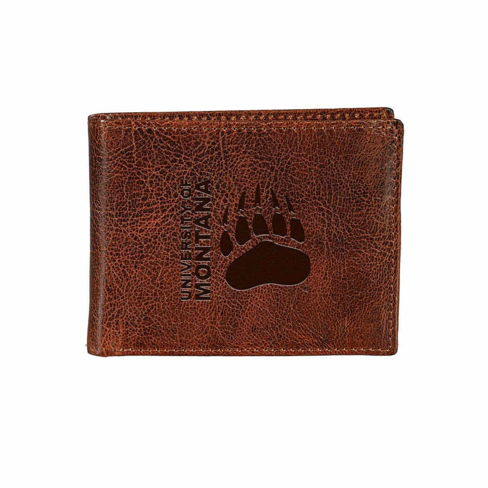 University of Montana, Embossed 100% Genuine Tumbled Leather Passcase