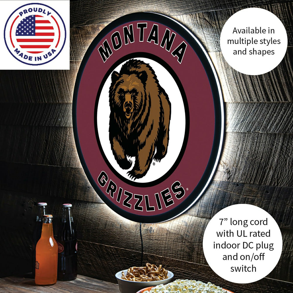 LED Wall Decor, Round, University of Montana