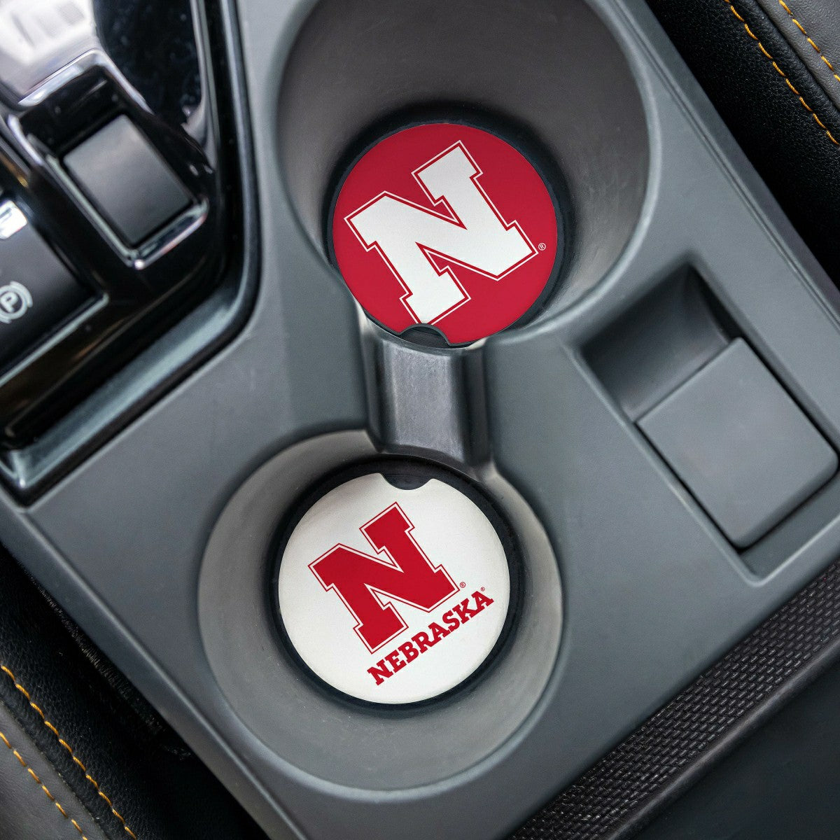 University of Nebraska Car Coaster Set, 2pc