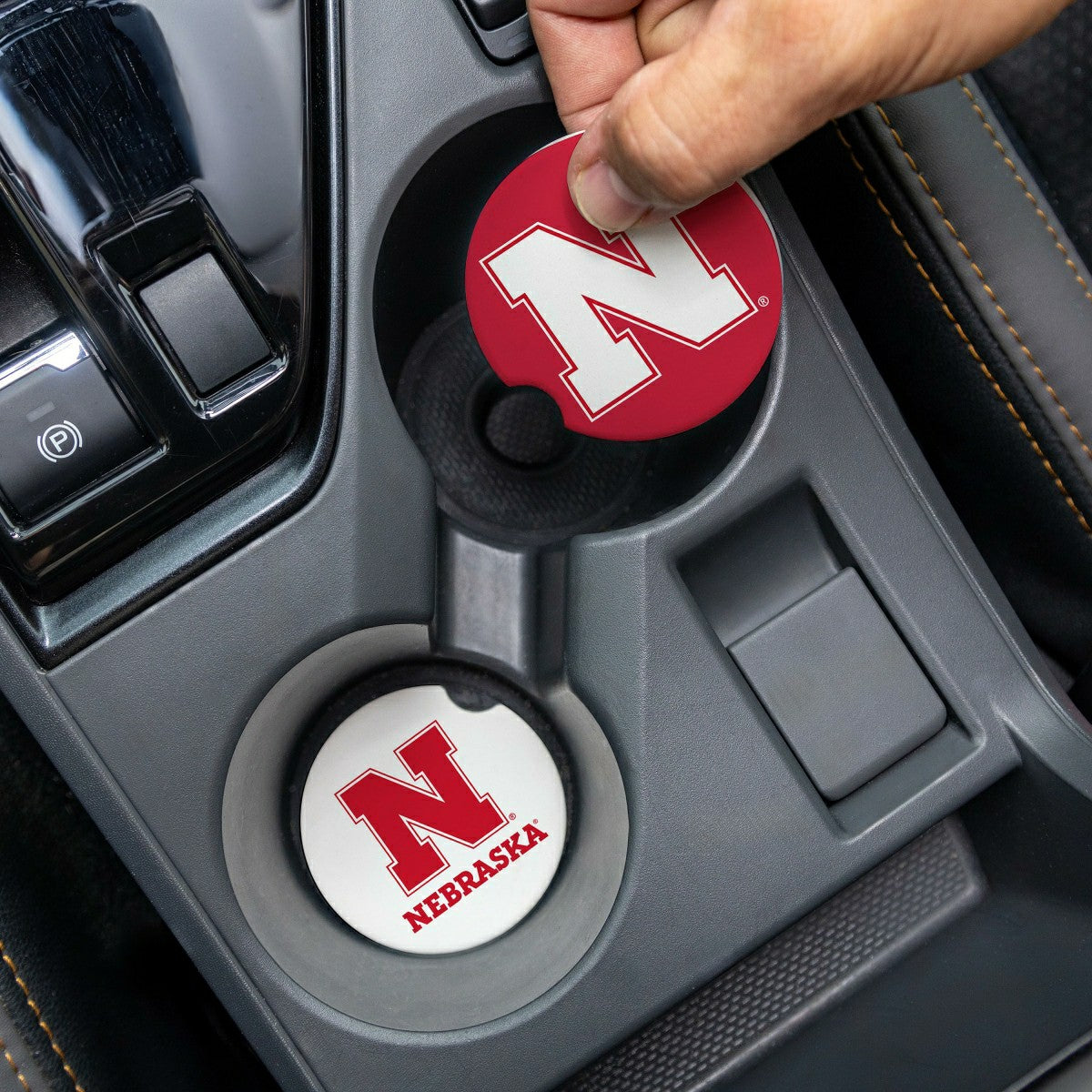 University of Nebraska Car Coaster Set, 2pc