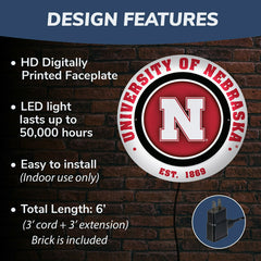 University of Nebraska, Metal Lite, Round