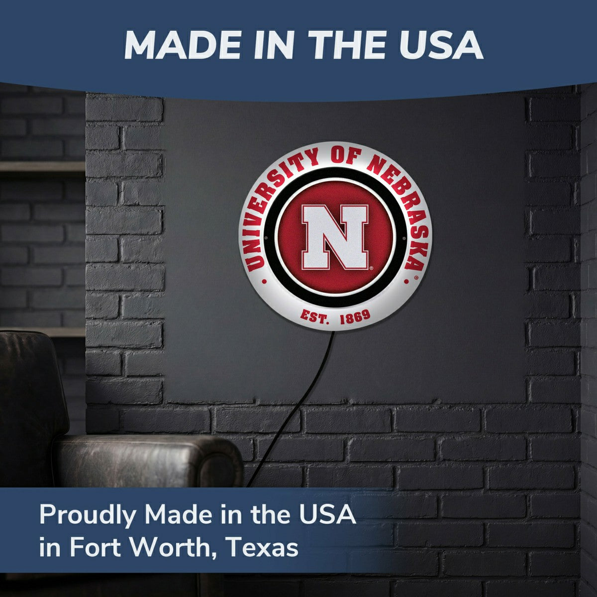University of Nebraska, Metal Lite, Round