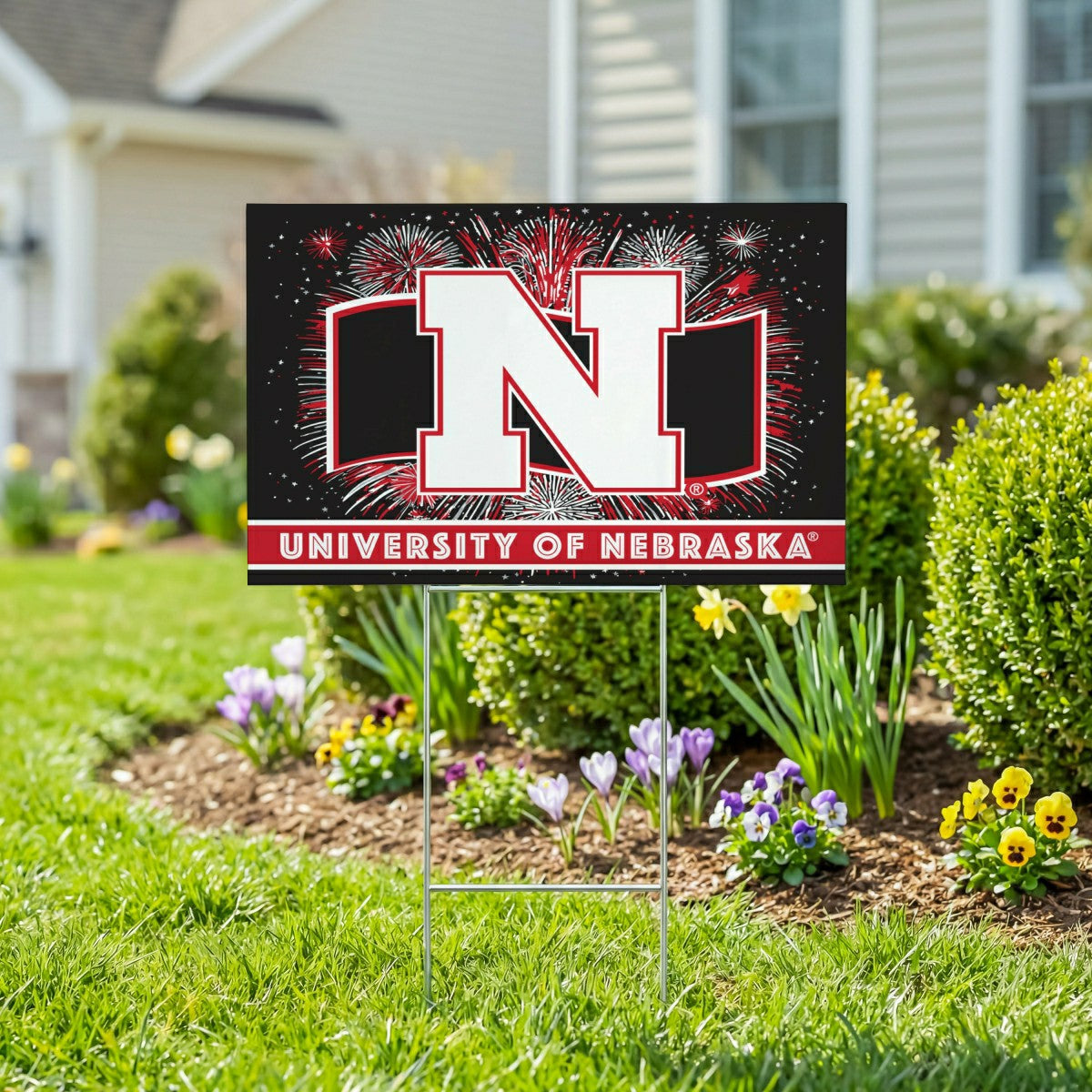 University of Nebraska Yard Sign, Patriotic