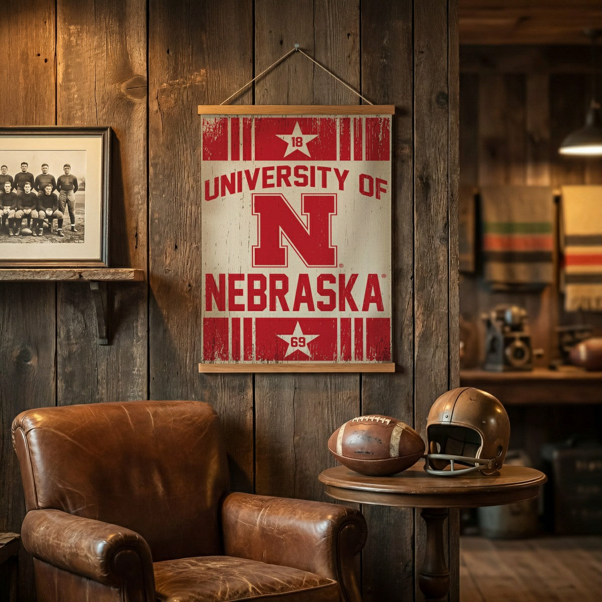 University of Nebraska, Canvas Wall Tapestry, Medium, 36x24