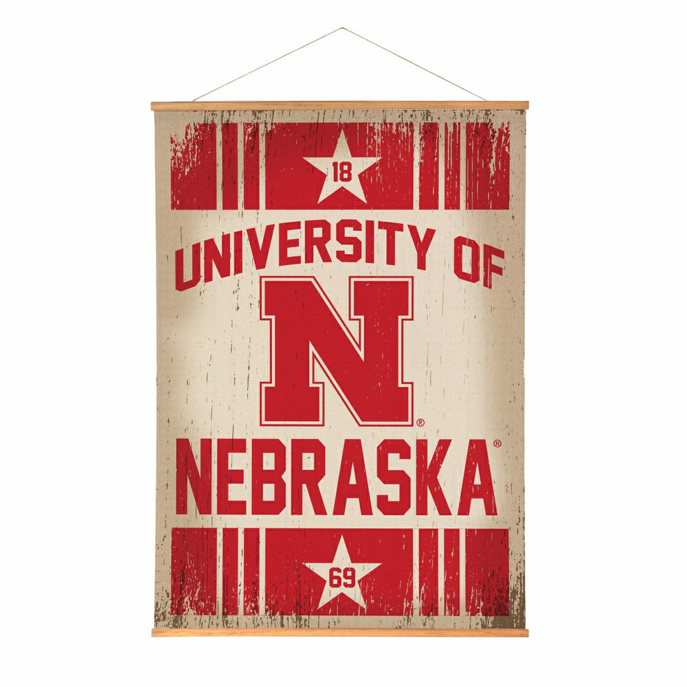 University of Nebraska, Canvas Wall Tapestry, Large, 54x36