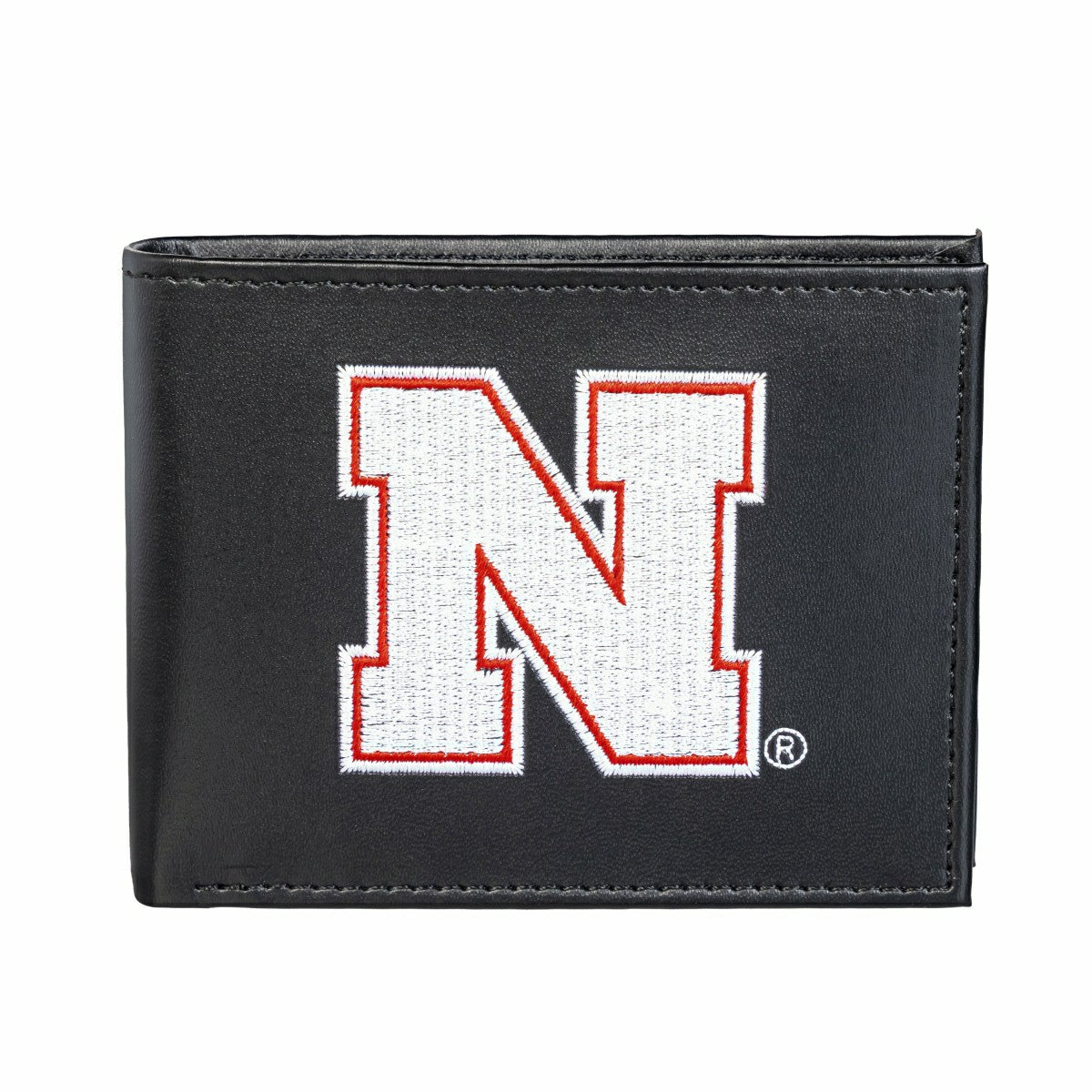 University of Nebraska Black Bi-Fold Embroidered Wallet