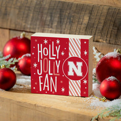 University of Nebraska Block, Holiday, 6x6