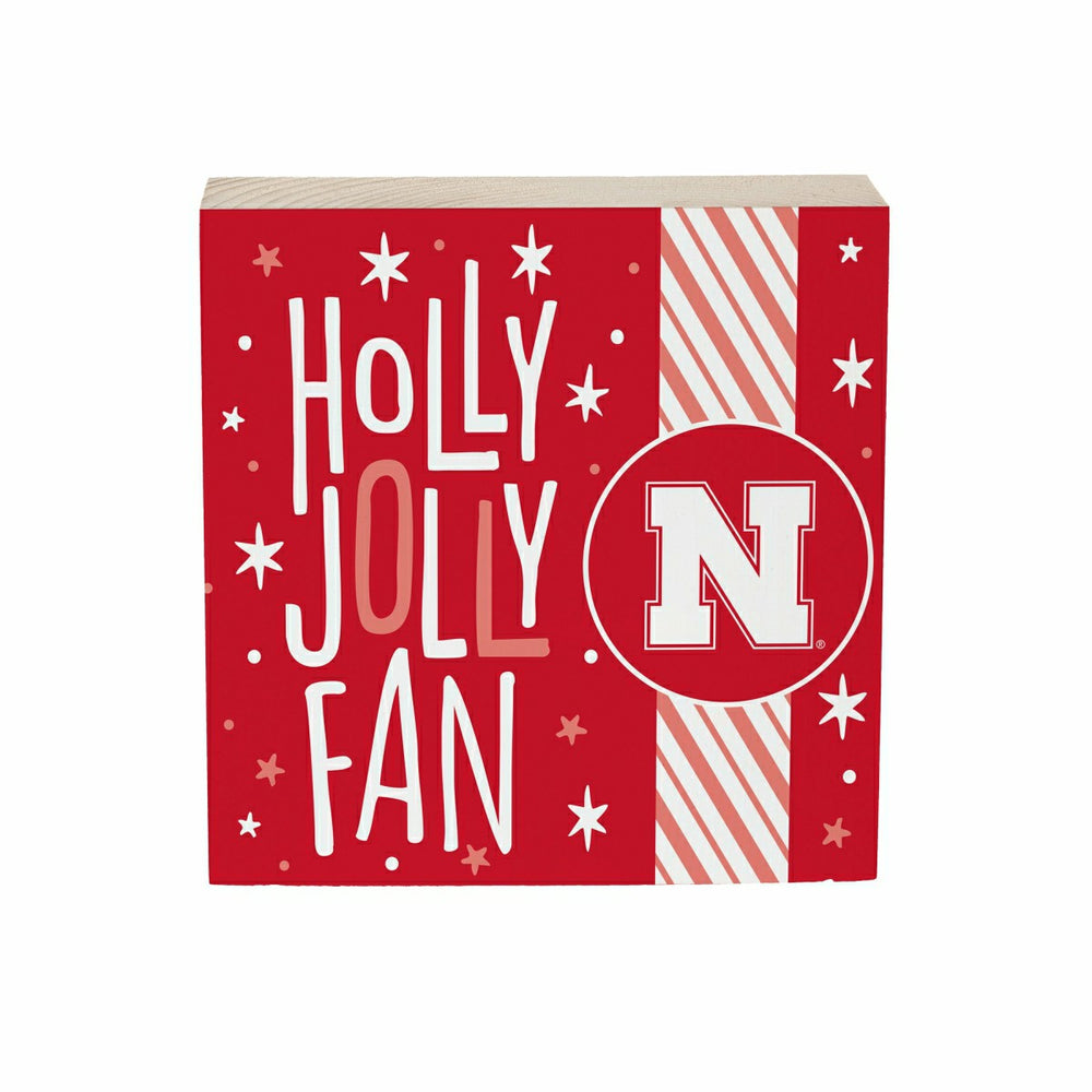 University of Nebraska Block, Holiday, 6x6