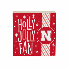 University of Nebraska Block, Holiday, 6x6