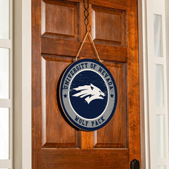 University of Nevada Round Door Décor with Hanging Rope, 18x18