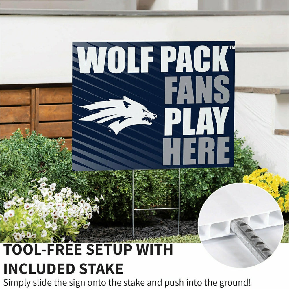 University of Nevada Coroplast Yard Sign "Fans Play Here"
