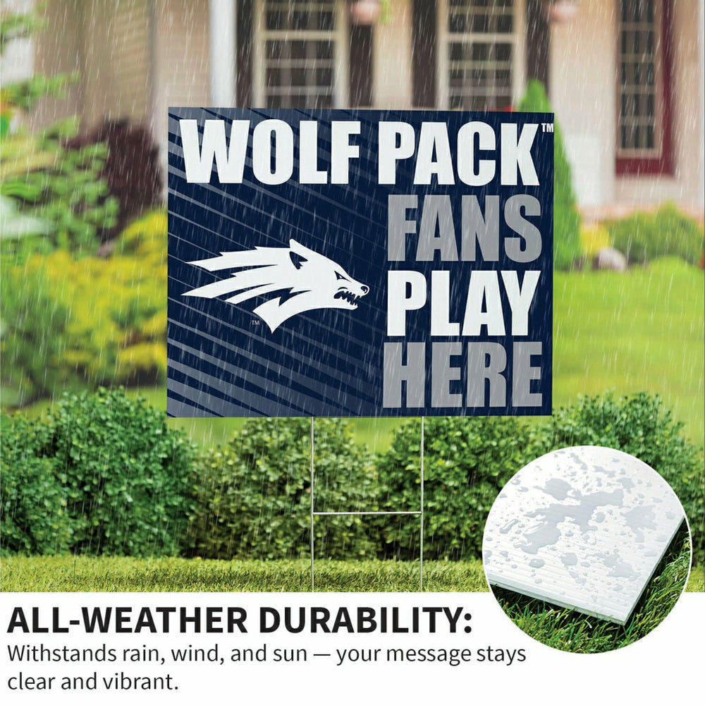 University of Nevada Coroplast Yard Sign "Fans Play Here"