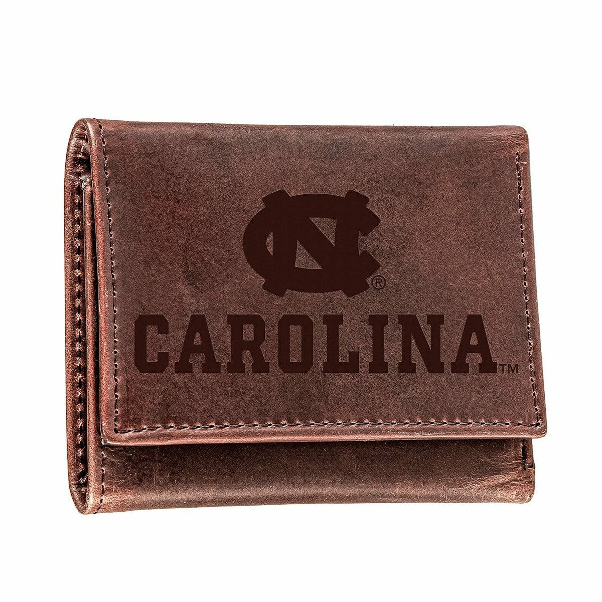 University of North Carolina, Tri-Fold Wallet, Brown, CH, 100% Genuine