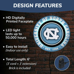 University of North Carolina, Metal Lite, Round
