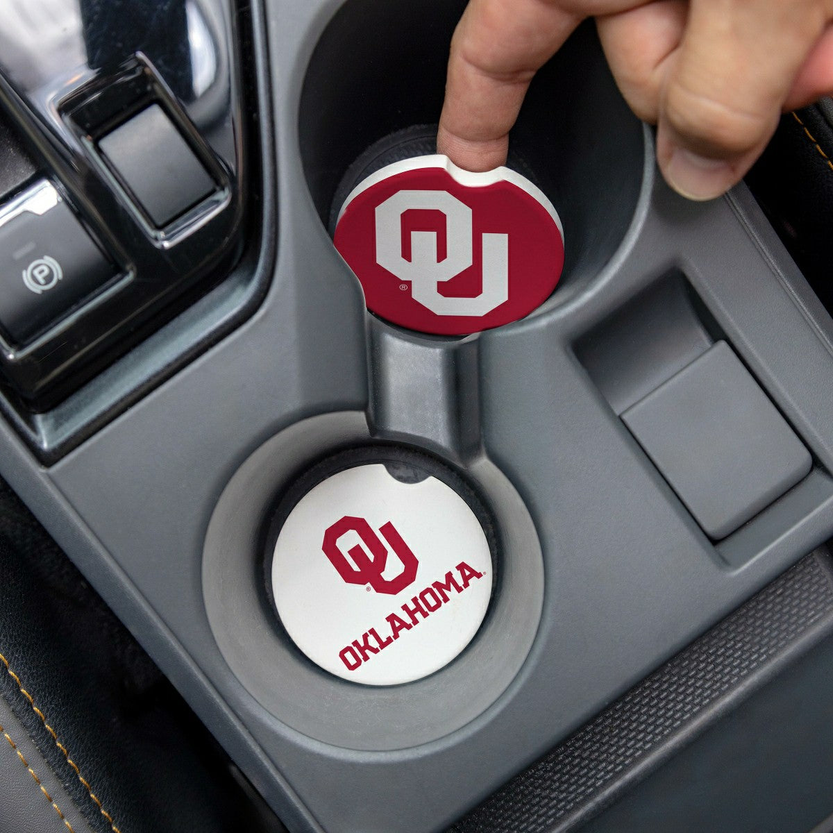 University of Oklahoma Car Coaster Set, 2pc